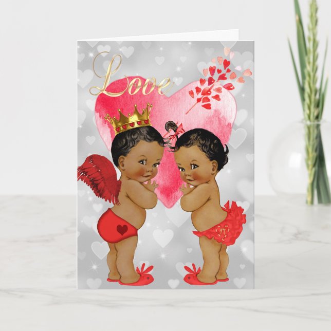 Vintage African American Valentine's Day Card (Front)