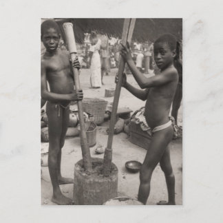 Vintage, African boys, sub-Saharan Africa 1900  1 Postcard
