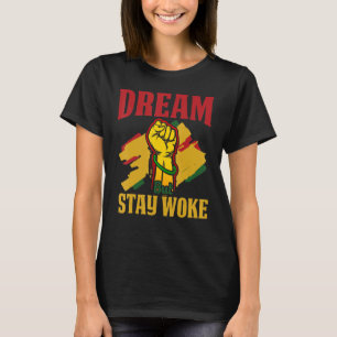 Vintage African Fist Dream But Stay Woke Awesome A T-Shirt