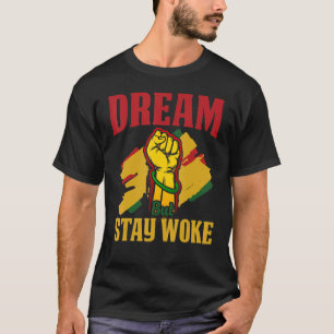 Vintage African Fist Dream But Stay Woke Awesome A T-Shirt