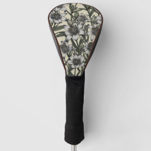 Vintage African Lily Flowers Golf Head Cover
