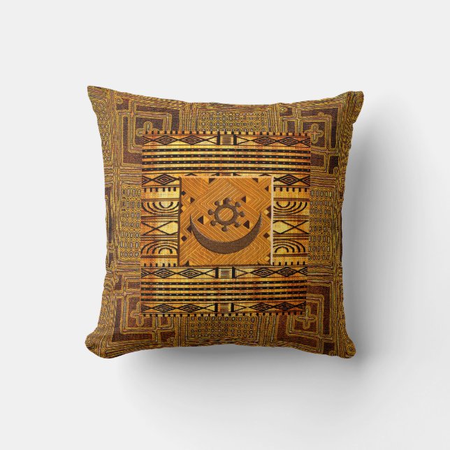  Vintage African Motif  Cushion (Front)