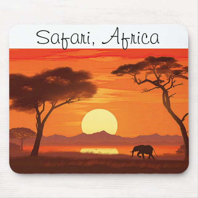 Vintage African Safari  Mouse Mat (Front)