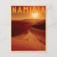 Vintage African Sunset Travel Postcard