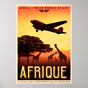 Vintage African Travel Poster