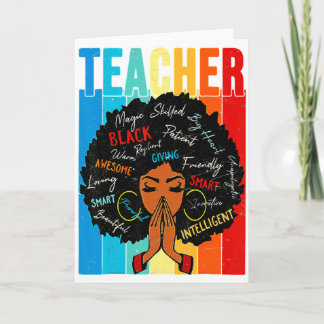 Vintage Afro Black History Month African American  Card