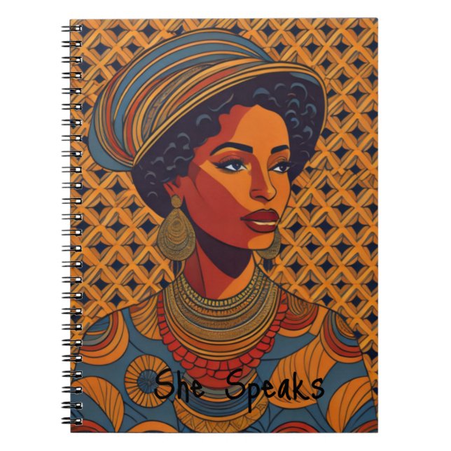 Vintage Afro Lady Notebook (Front)