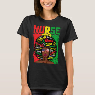 Vintage Afro Nurse Black History Month Retro Melan T-Shirt