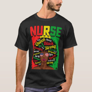 Vintage Afro Nurse Black History Month Retro Melan T-Shirt