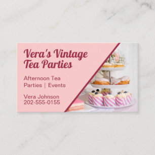 Vintage Afternoon Tea Party Business Card