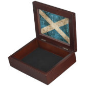 Vintage Aged and Scratched Flag of Scotland Keepsake Box (Side Open)
