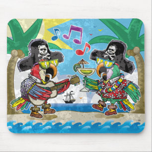 Vintage, Aged, Colourful Parrots Mouse Pad!! Mat