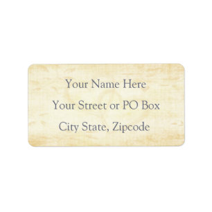 Vintage Aged Paper Wedding Label