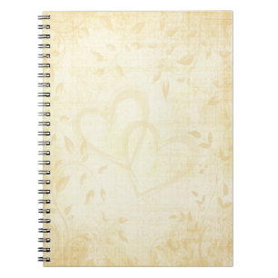 Vintage Aged Paper Wedding Notebook