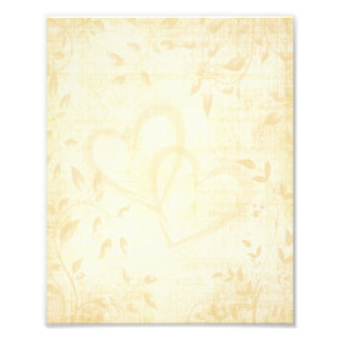 Vintage Aged Paper Wedding Photo Print