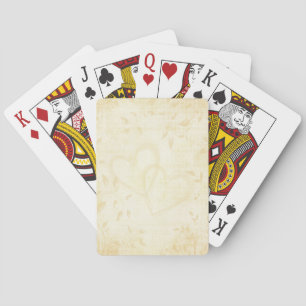 Vintage Aged Paper Wedding Playing Cards