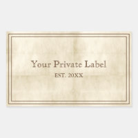 Vintage Aged Parchment Your Private Label Stickers
