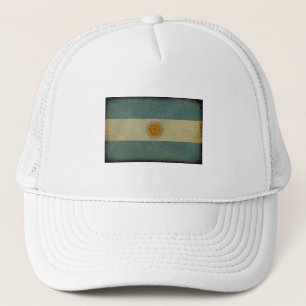 Vintage aged retro Argentina flag Trucker Hat