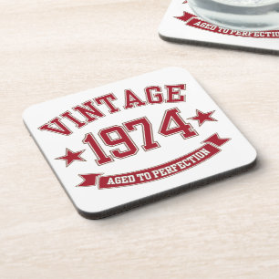 Vintage Aged to Perfection 1974 Coaster