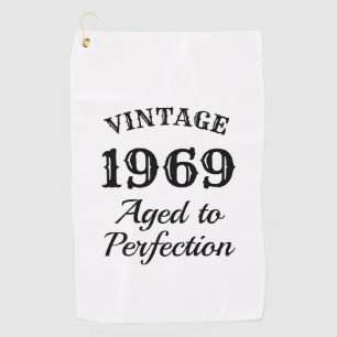 Vintage Aged to perfection Birthday golfing gift Golf Towel