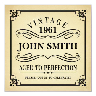 vintage birthday invitations
