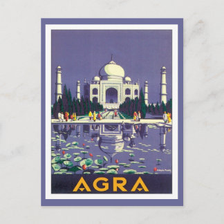 Vintage Agra Taj Mahal India Postcard