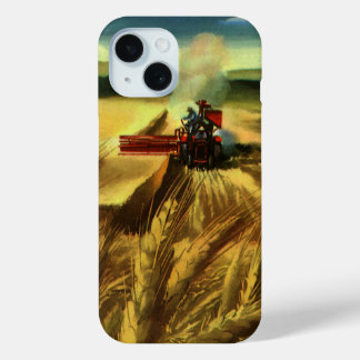 Vintage Agricultural Farm Business, Wheat Farming iPhone 15 Case