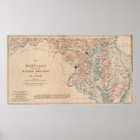 Vintage Agricultural Map of Maryland (1920)