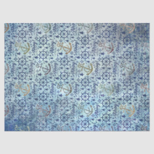 Vintage - Ahoy Time for sailors Tissue Paper
