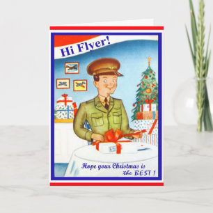 Vintage Air Force Military Christmas Card