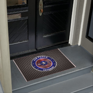 Vintage Air Force Veteran Doormat