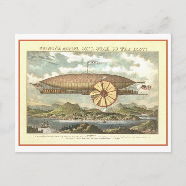 Vintage Air Ship Postcard (Front)