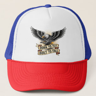 Vintage Airborne Freefall Skydive Eagle Trucker Hat