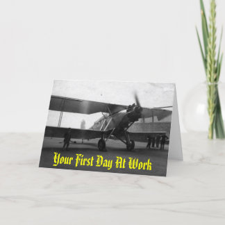 Vintage Aircraft 1933, Your First Day At Work Card