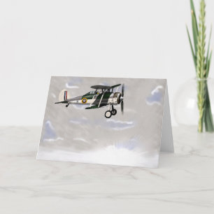 Vintage Aircraft Blank Greetings Card