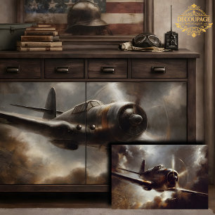 Vintage Aircraft Decoupage Tissue Paper