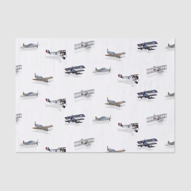 Vintage Aircraft in Flight Tissue Paper (Front)