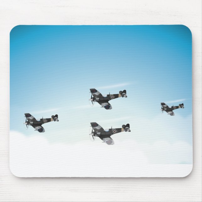 Vintage Aircraft Mouse Mat (Front)