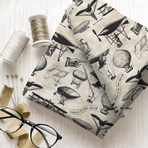 Vintage Aircraft Sepia ID913 Fabric