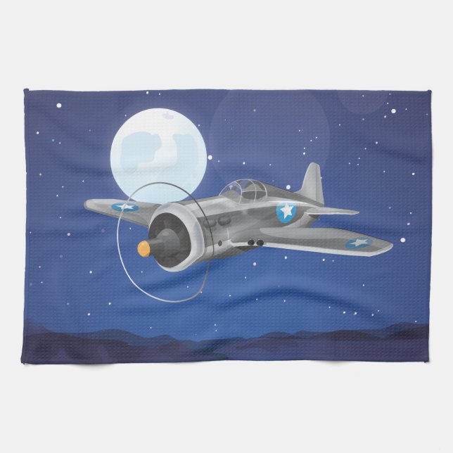 Vintage Aircraft Tea Towel (Horizontal)