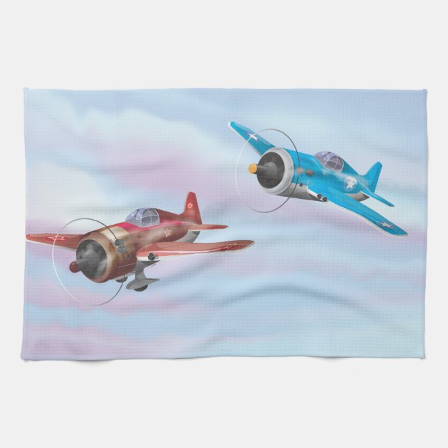 Vintage Aircraft Tea Towel (Horizontal)