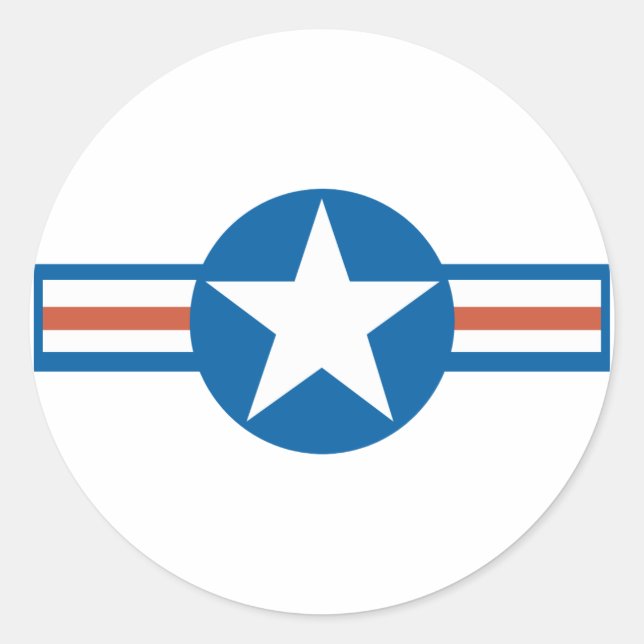 Vintage Airforce Logo_2 Classic Round Sticker (Front)