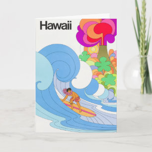 Vintage Airline Hawaii Travel Postcard