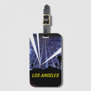 Vintage Airline Travel Los Angeles Luggage Tag