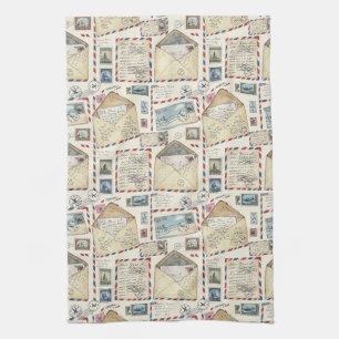 Vintage Airmail Adventure (2) Tea Towel