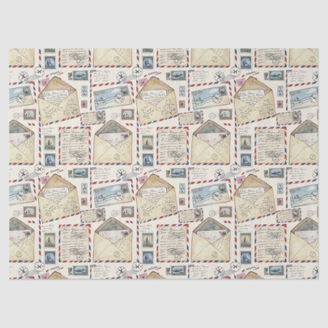 Vintage Airmail Adventure (2) Tissue Paper (Front)