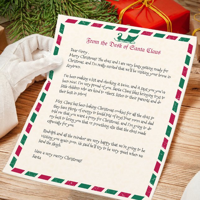 Vintage Airmail Christmas Letter from Santa (Creator Uploaded)