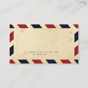 Vintage Airmail Escort Card