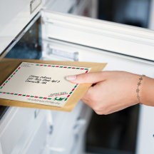 Vintage Airmail Shipping From Santa Christmas 