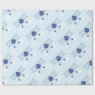 Vintage Airplane Airforce Aviator Wrapping Paper